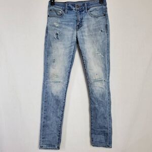American Eagle Men’s Ne(x)t Level AirFlex Jeans 29x32 Light Wash Distressed Skin